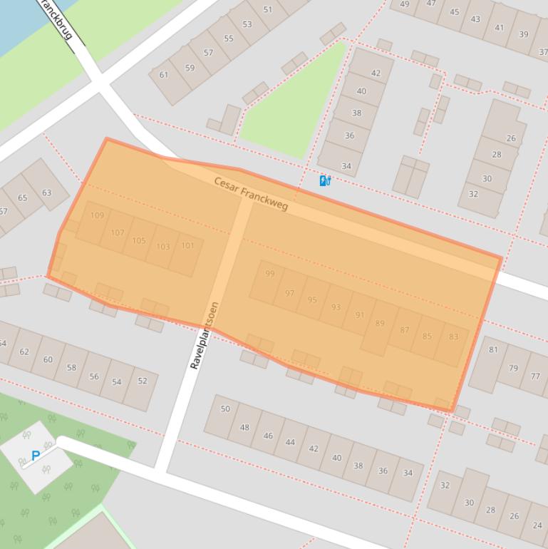 Kaart van postcodegebied 1323CE.