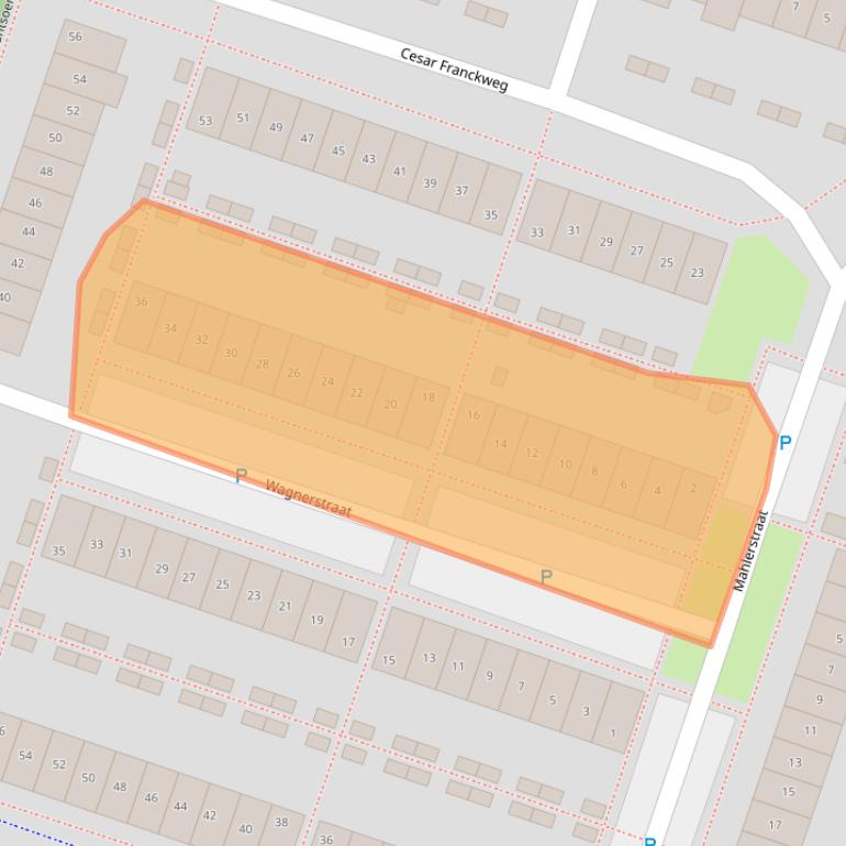 Kaart van postcodegebied 1323CM.