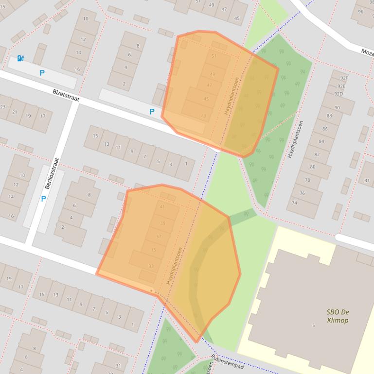 Kaart van postcodegebied 1323EC.