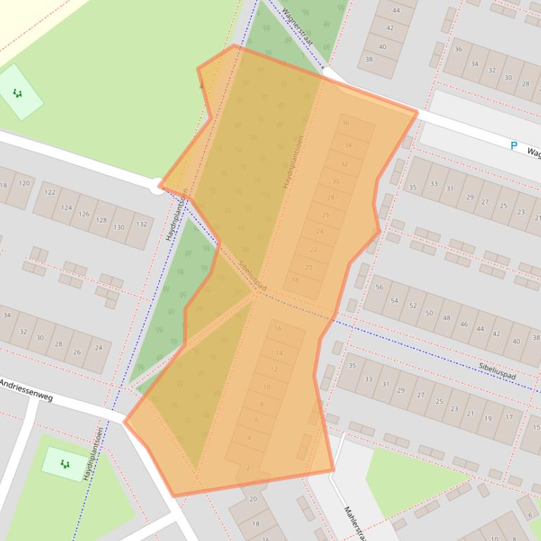 Kaart van postcodegebied 1323EE.