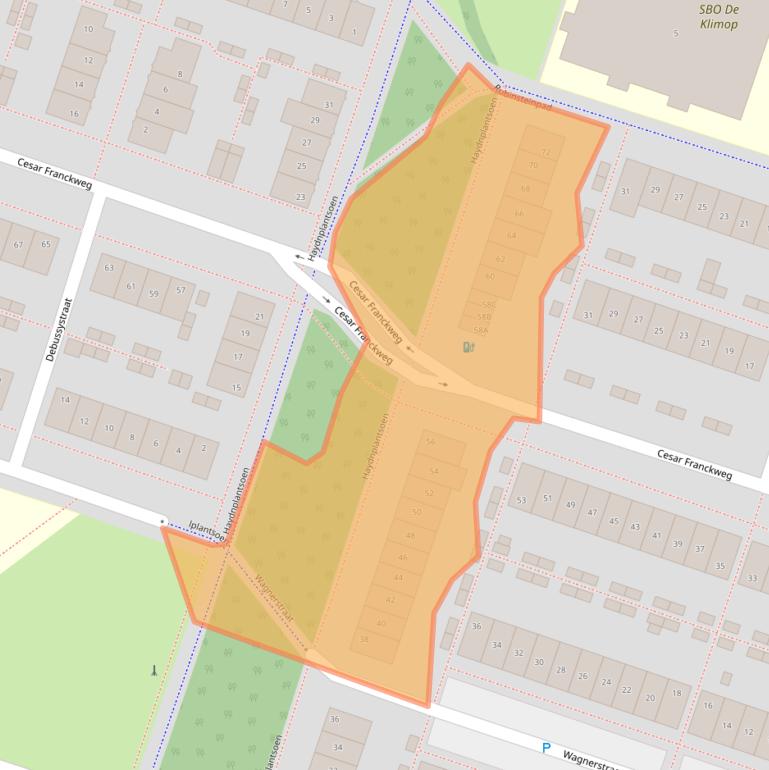 Kaart van postcodegebied 1323EG.