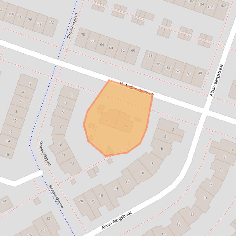Kaart van postcodegebied 1323EK.
