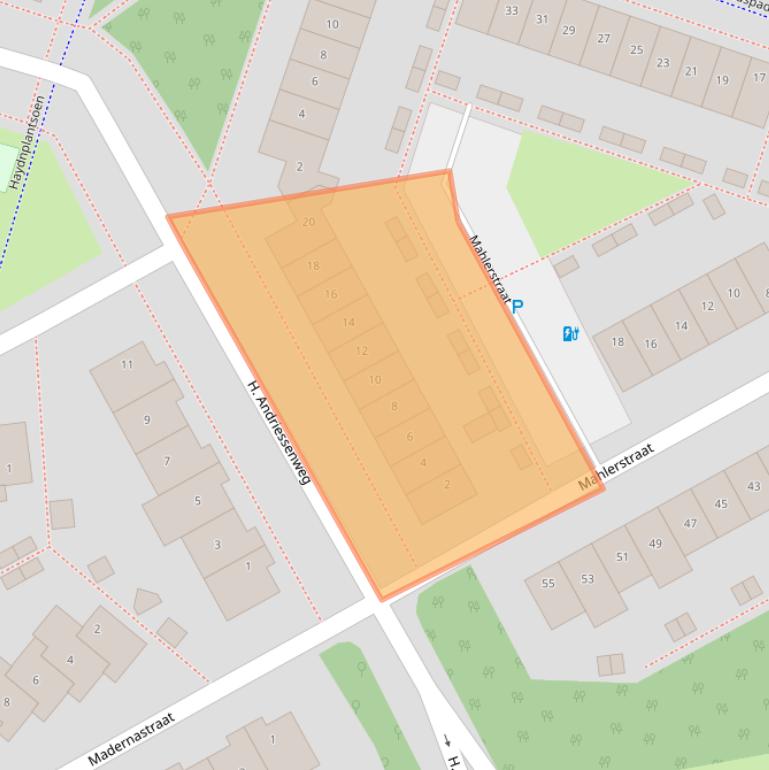 Kaart van postcodegebied 1323EN.