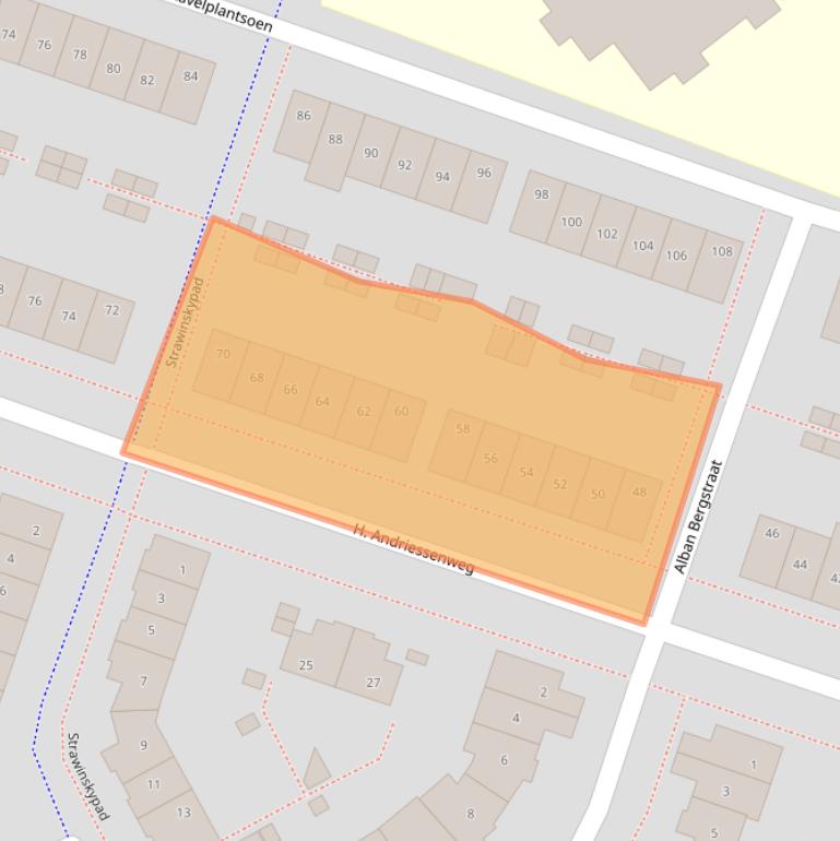 Kaart van postcodegebied 1323ER.