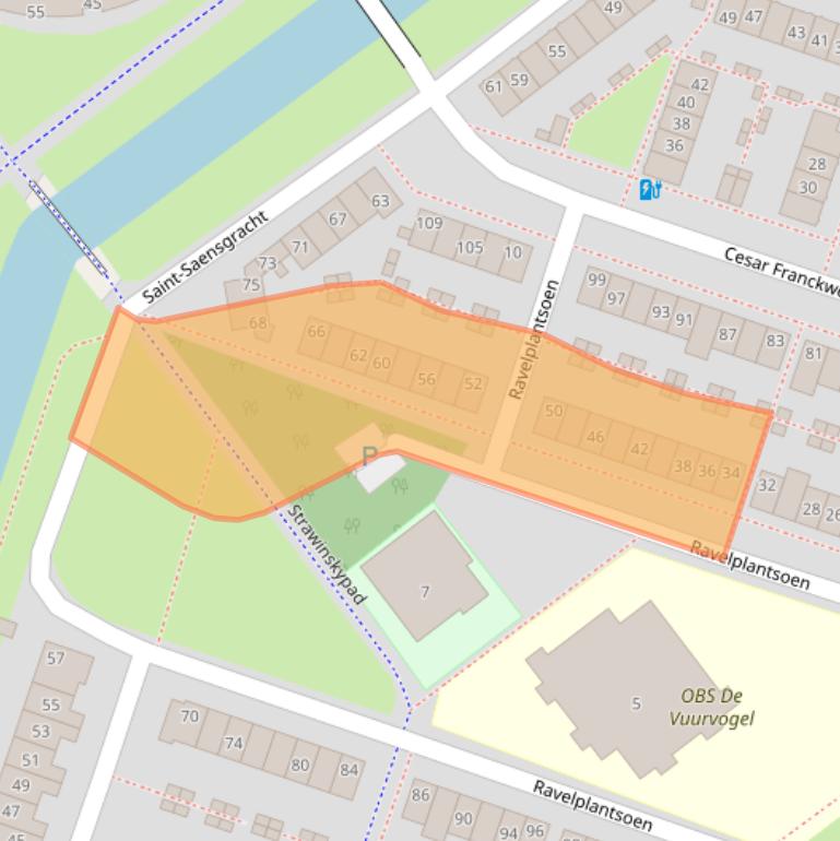 Kaart van postcodegebied 1323EX.