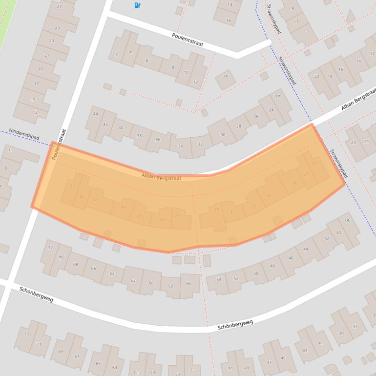 Kaart van postcodegebied 1323GG.