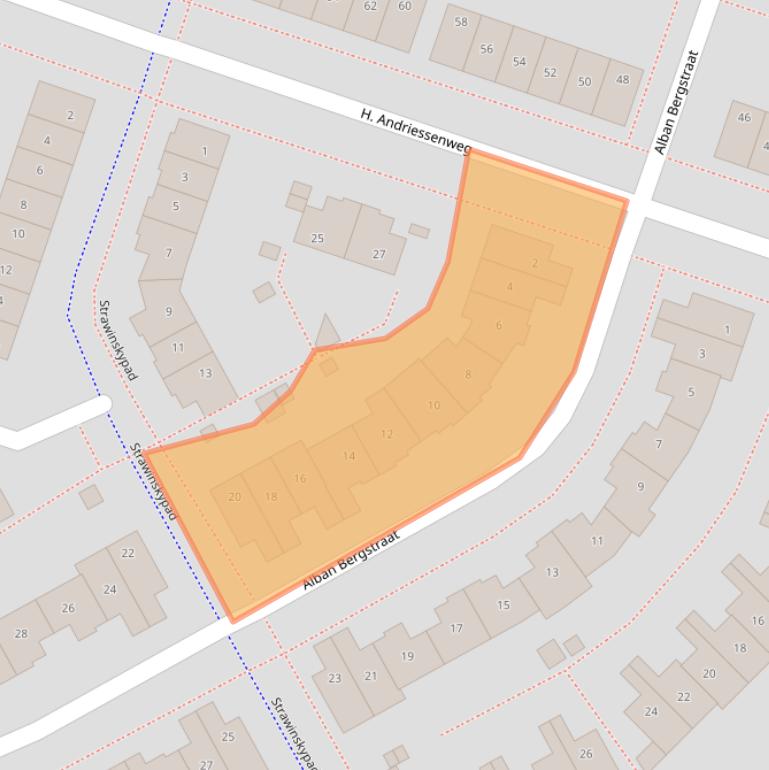 Kaart van postcodegebied 1323GH.