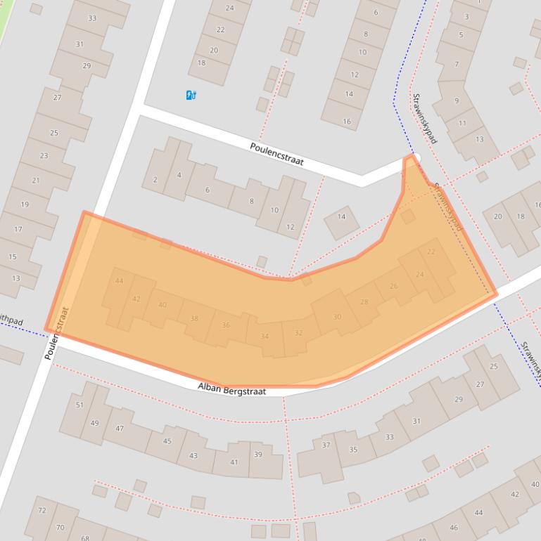 Kaart van postcodegebied 1323GJ.