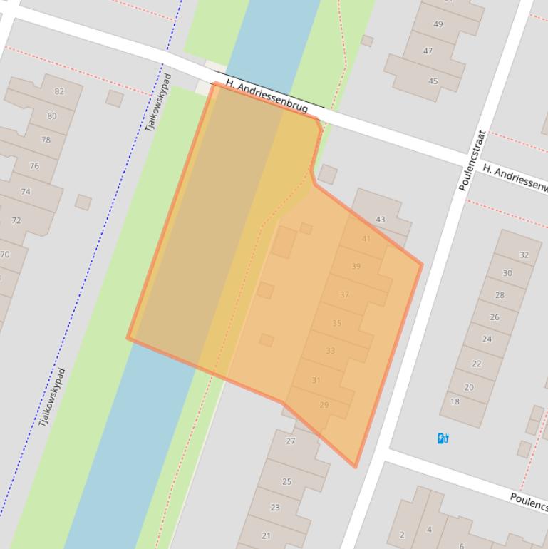 Kaart van postcodegebied 1323GL.