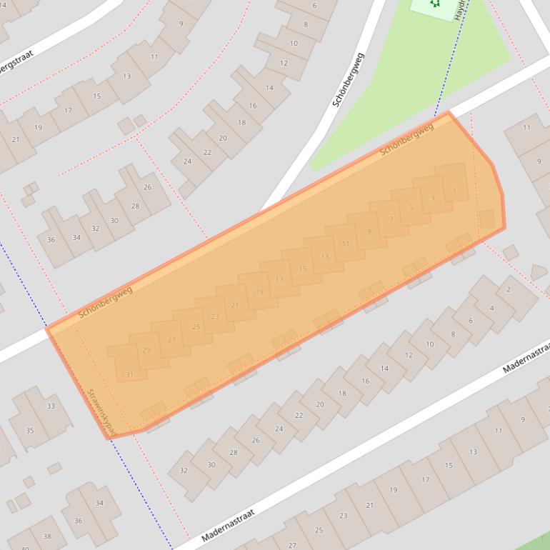 Kaart van postcodegebied 1323GR.