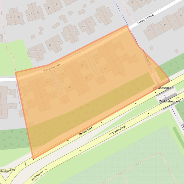 Kaart van postcodegebied 1323HG.