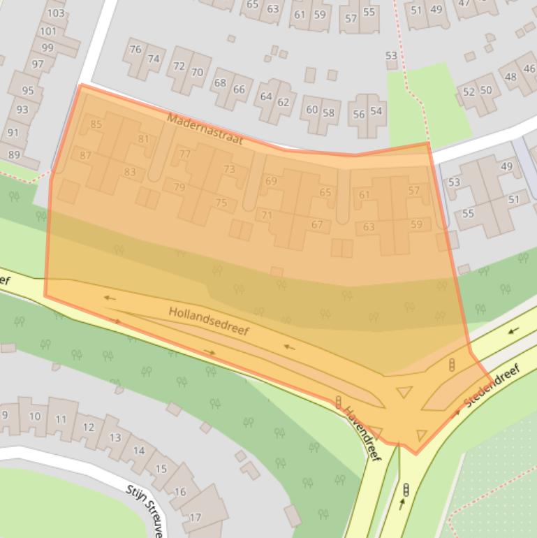 Kaart van postcodegebied 1323HH.