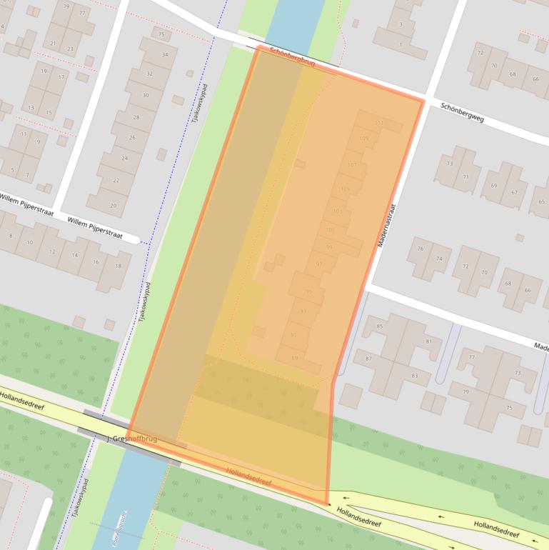 Kaart van postcodegebied 1323HJ.