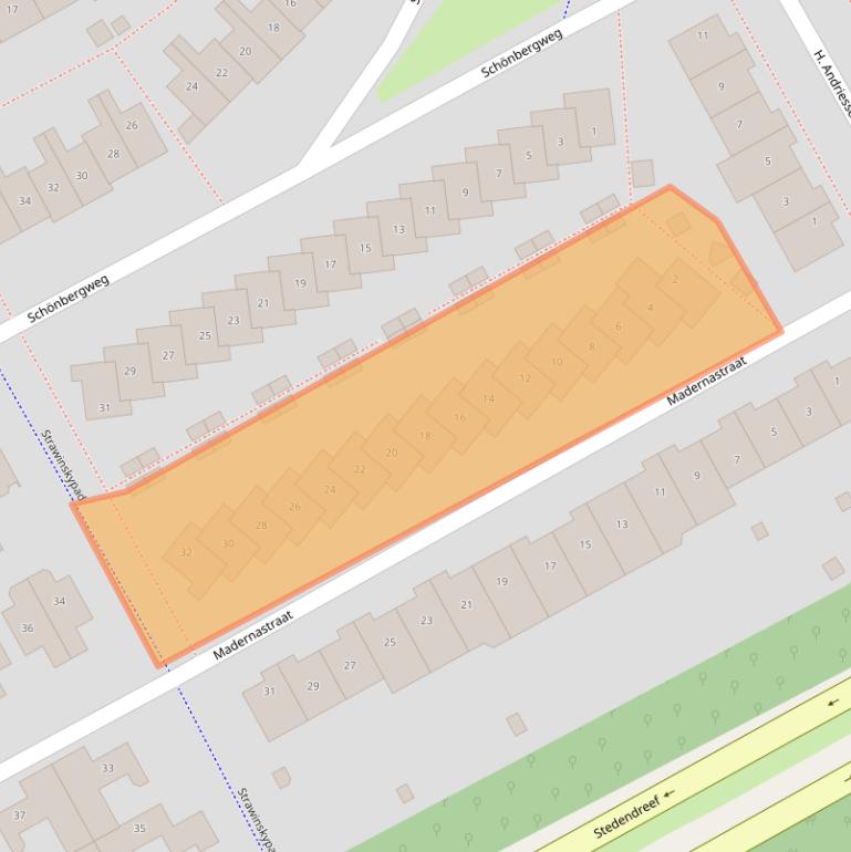 Kaart van postcodegebied 1323HK.