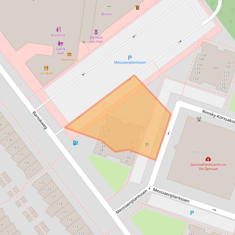 Kaart van postcodegebied 1323LA.