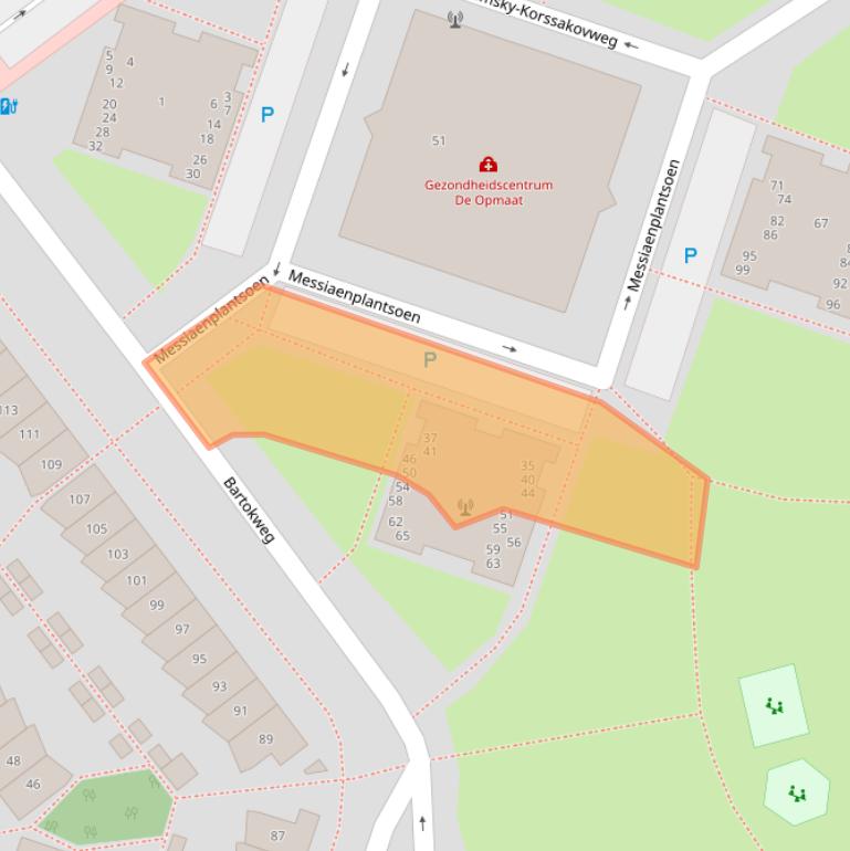 Kaart van postcodegebied 1323LC.