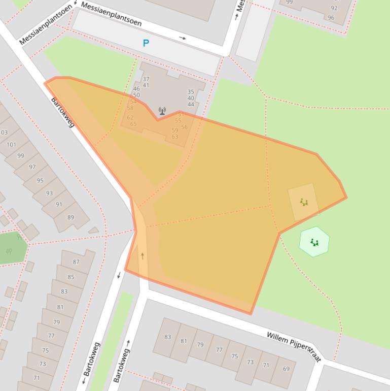 Kaart van postcodegebied 1323LE.