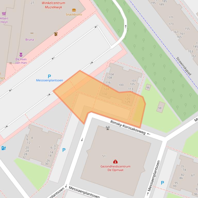 Kaart van postcodegebied 1323LK.