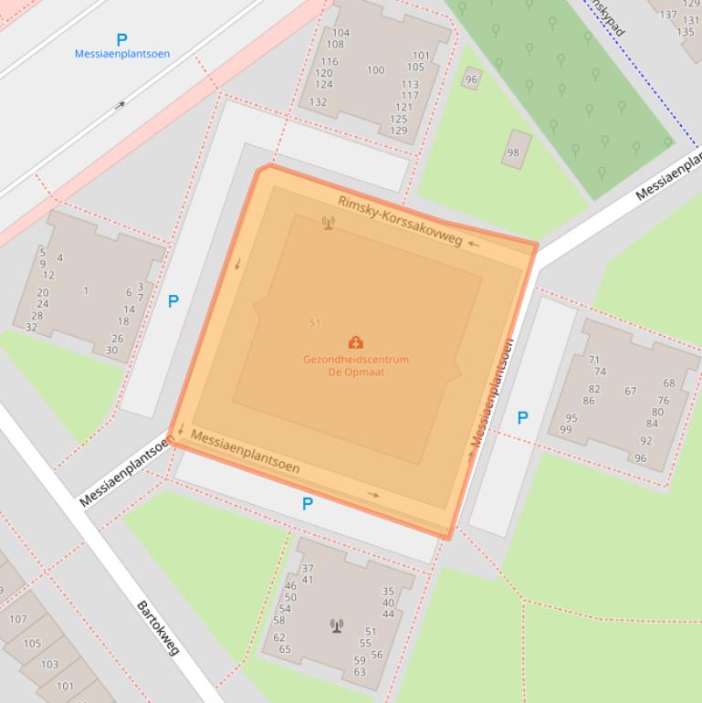 Kaart van postcodegebied 1323LR.