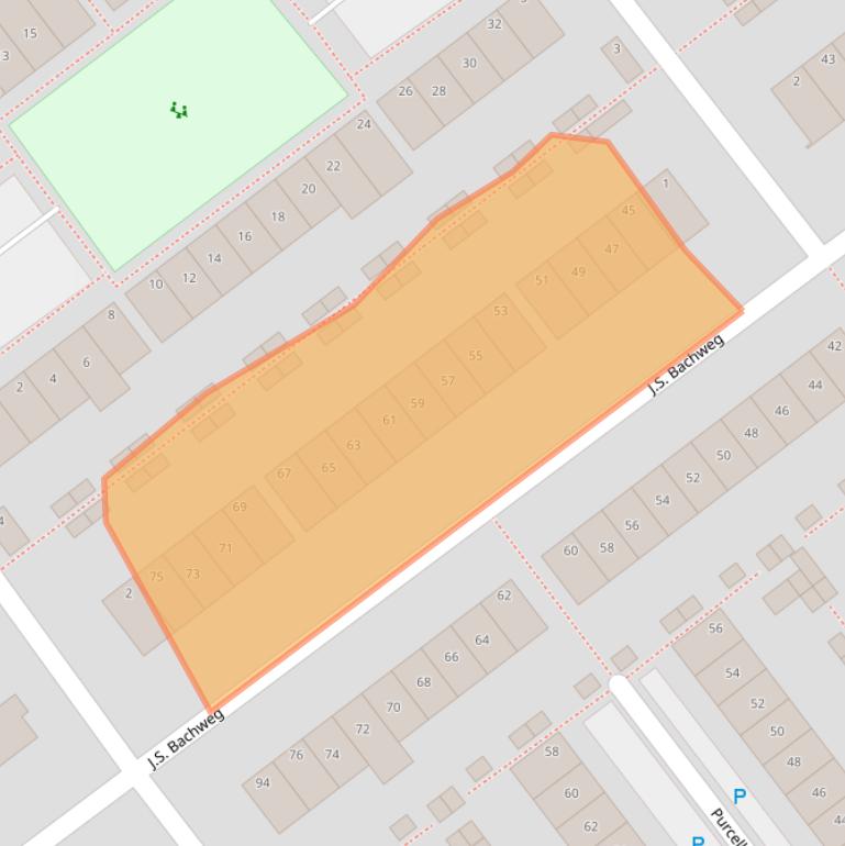 Kaart van postcodegebied 1323MJ.