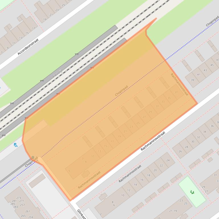 Kaart van postcodegebied 1323NA.