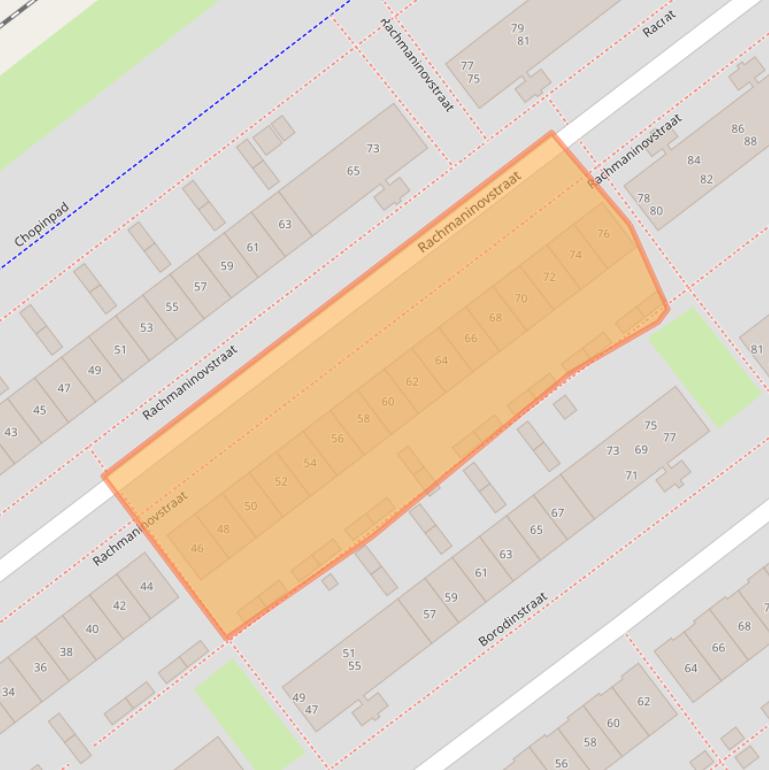Kaart van postcodegebied 1323NH.