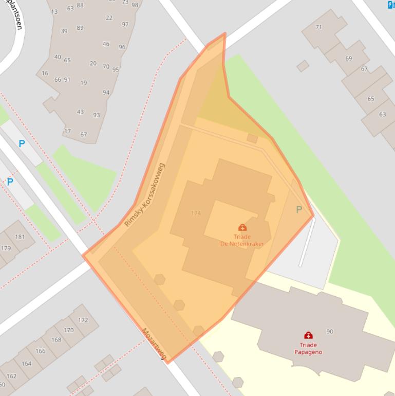 Kaart van postcodegebied 1323PL.