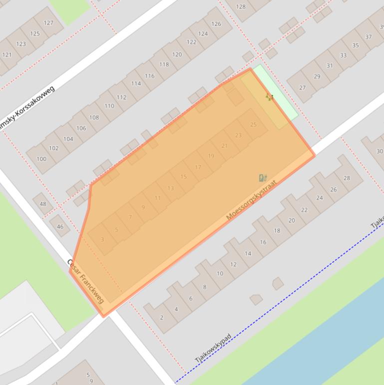 Kaart van postcodegebied 1323PN.