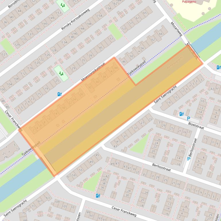 Kaart van postcodegebied 1323PS.