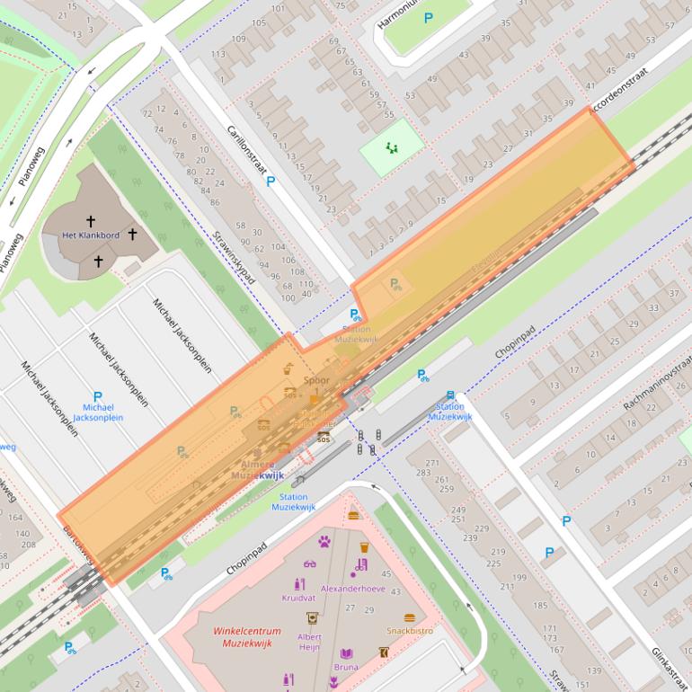 Kaart van postcodegebied 1323PZ.