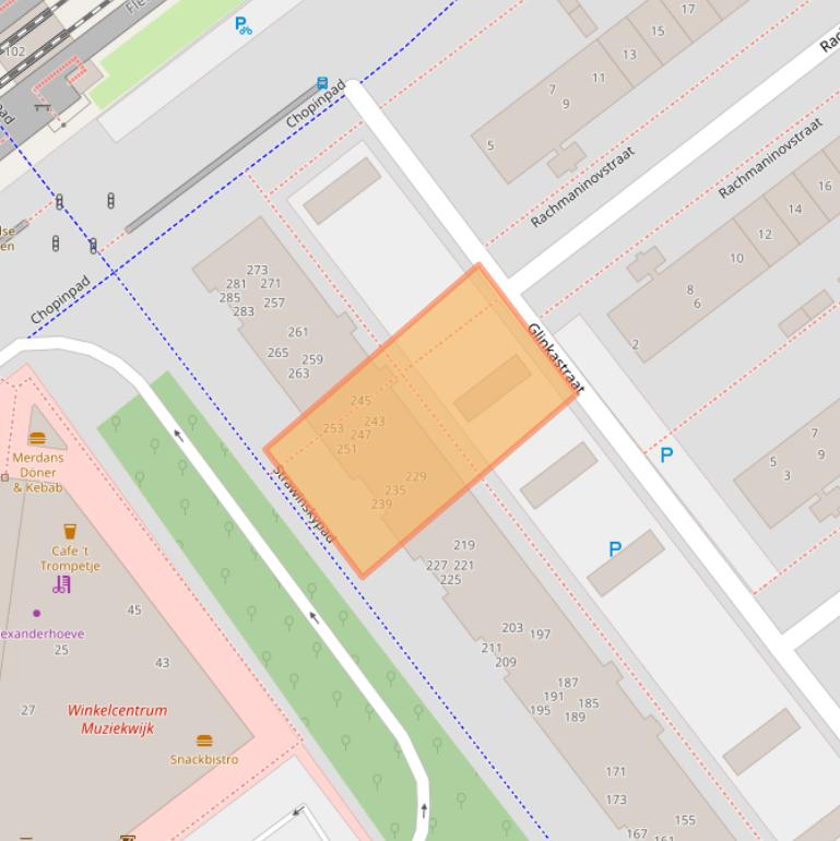 Kaart van postcodegebied 1323RJ.