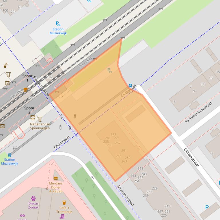 Kaart van postcodegebied 1323RK.