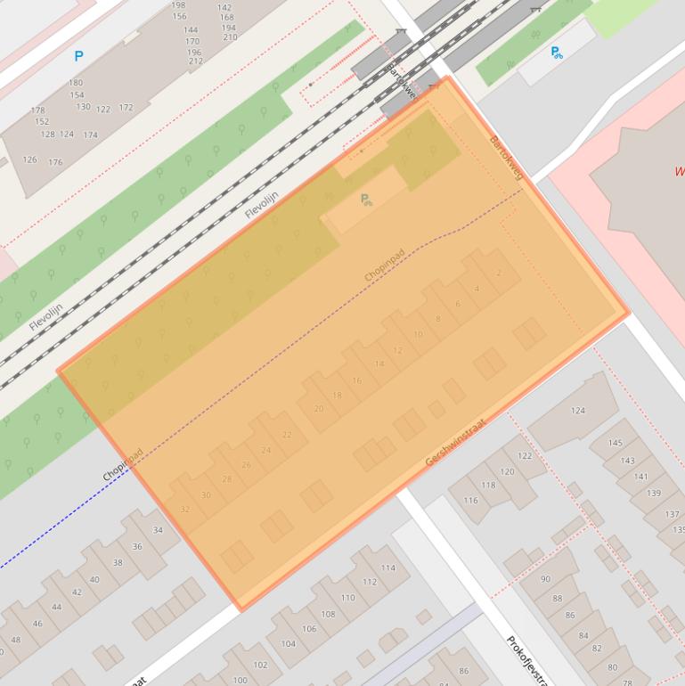 Kaart van postcodegebied 1323RX.