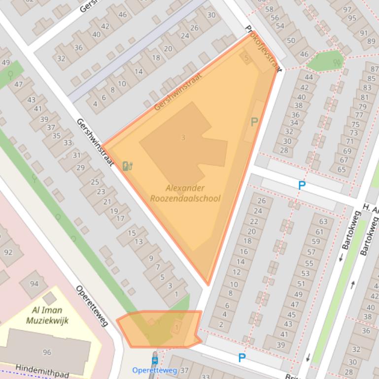 Kaart van postcodegebied 1323SB.