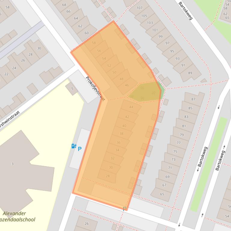 Kaart van postcodegebied 1323SE.