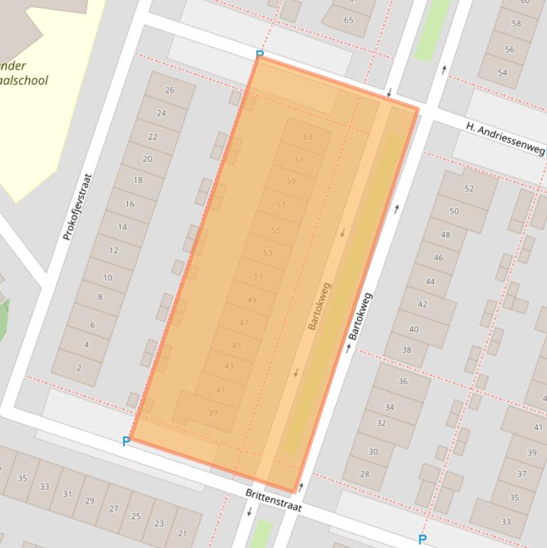 Kaart van postcodegebied 1323SR.