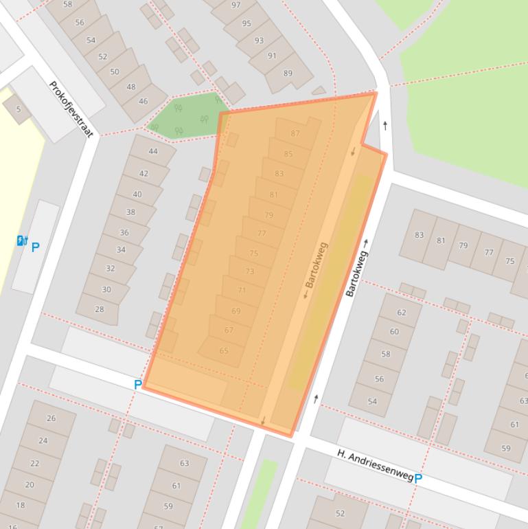 Kaart van postcodegebied 1323ST.