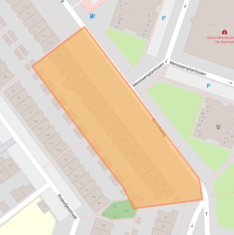 Kaart van postcodegebied 1323SV.