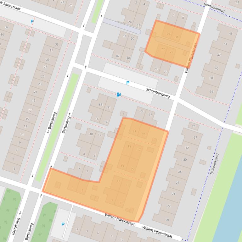 Kaart van postcodegebied 1323TE.