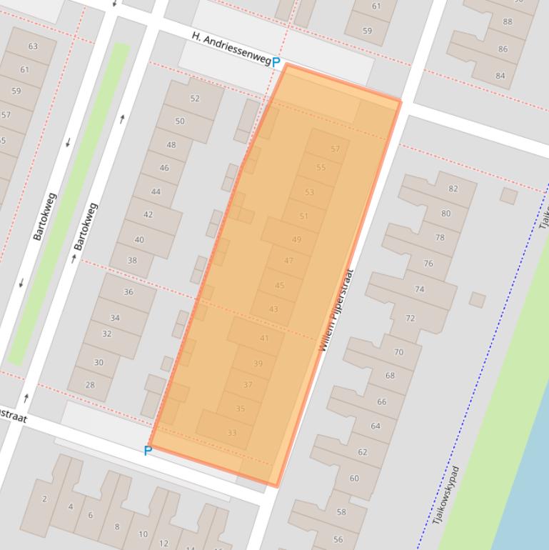 Kaart van postcodegebied 1323TG.