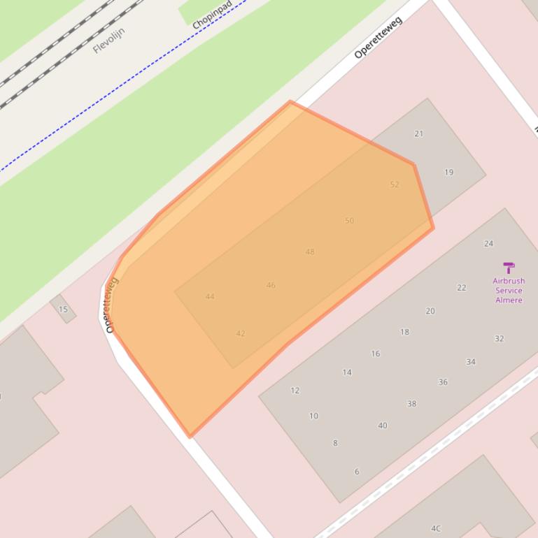 Kaart van postcodegebied 1323VB.