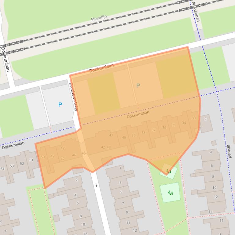 Kaart van postcodegebied 1324AC.