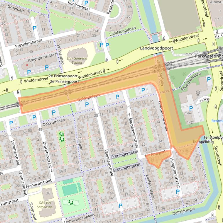 Kaart van postcodegebied 1324AK.
