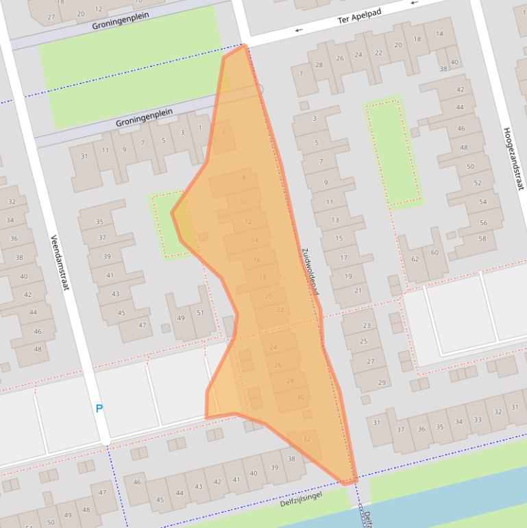 Kaart van postcodegebied 1324AS.