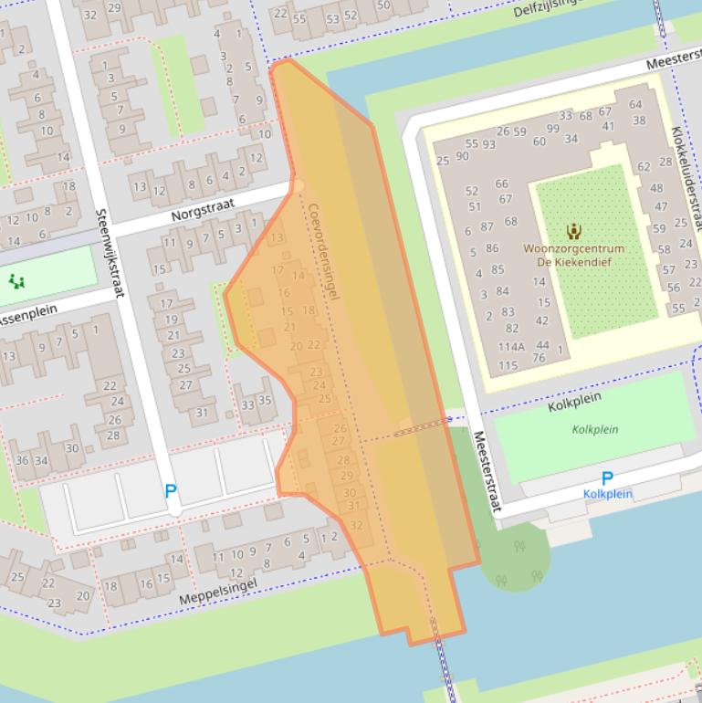 Kaart van postcodegebied 1324CE.