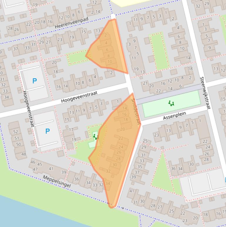 Kaart van postcodegebied 1324CM.