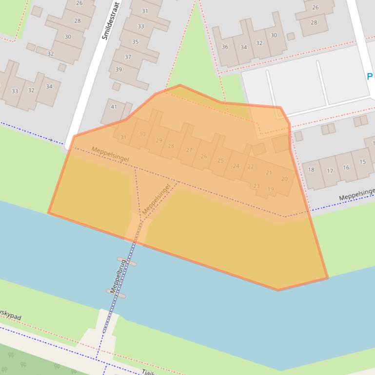 Kaart van postcodegebied 1324CR.