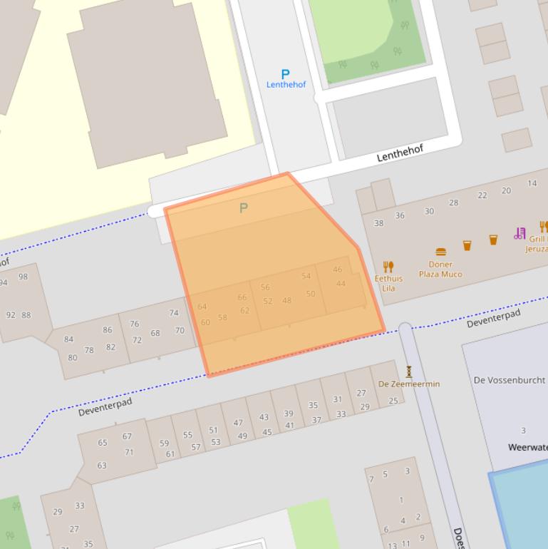 Kaart van postcodegebied 1324EJ.