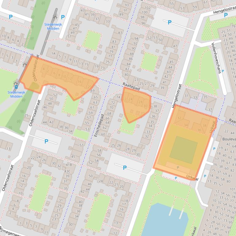 Kaart van postcodegebied 1324EV.