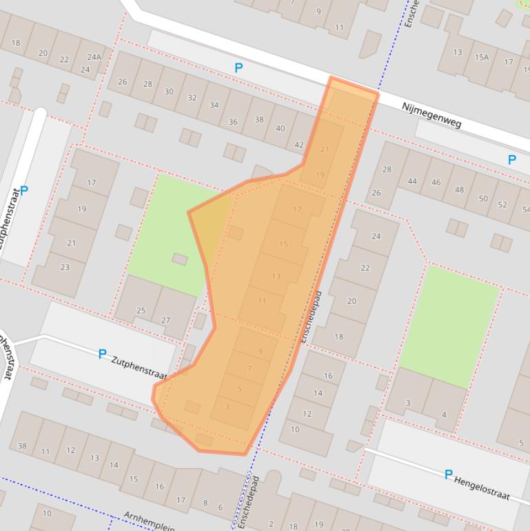 Kaart van postcodegebied 1324GA.